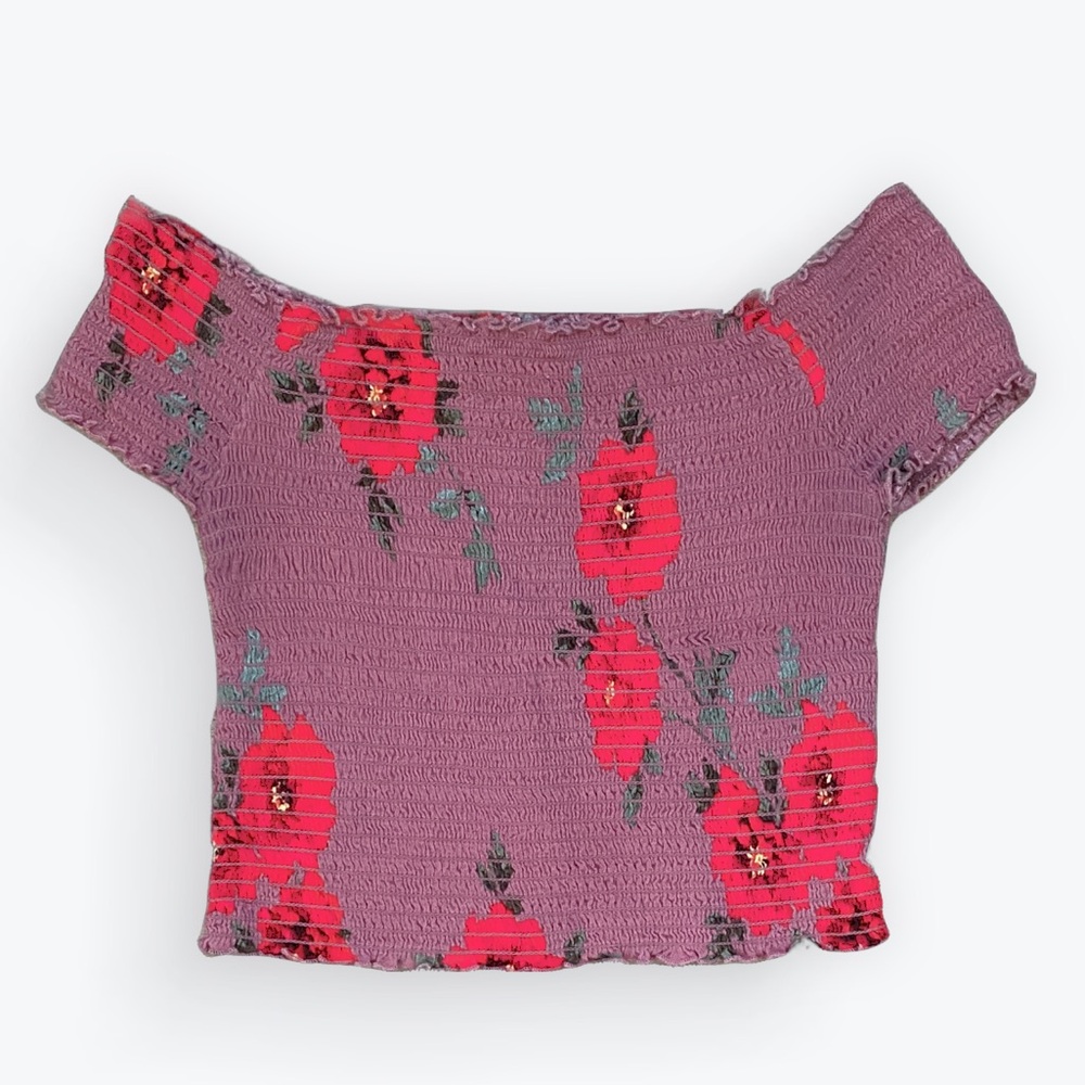Kendall + Kylie Rose Crop Top | Off the Shoulder | Size S |
